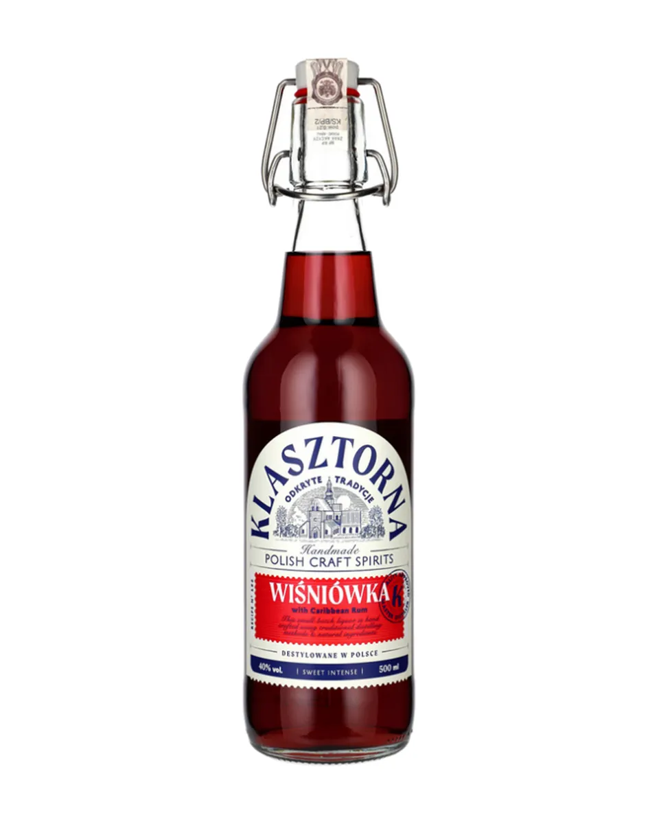 Butelka Wódka Klasztorna Wiśnia