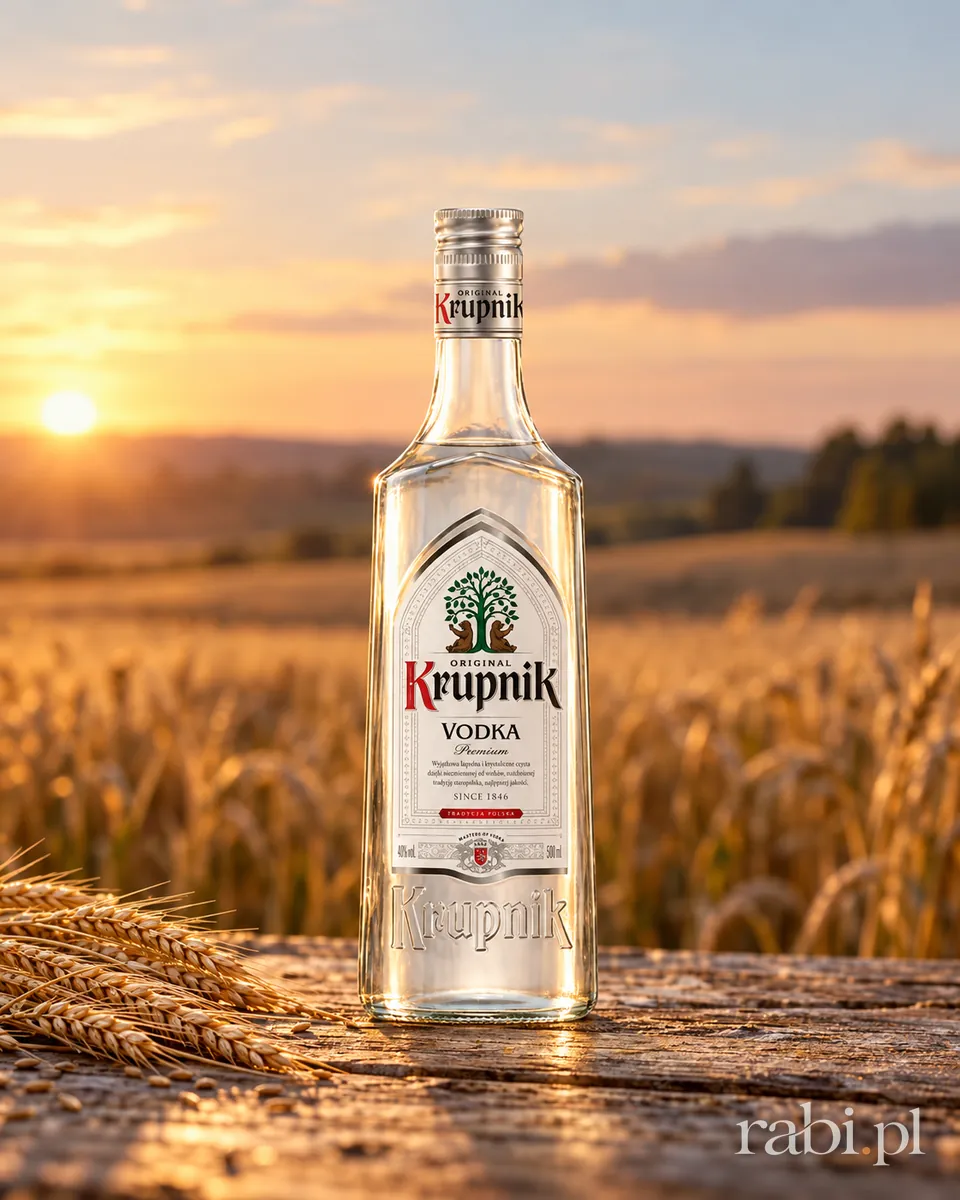 Butelka Wódka Krupnik w aranżacji