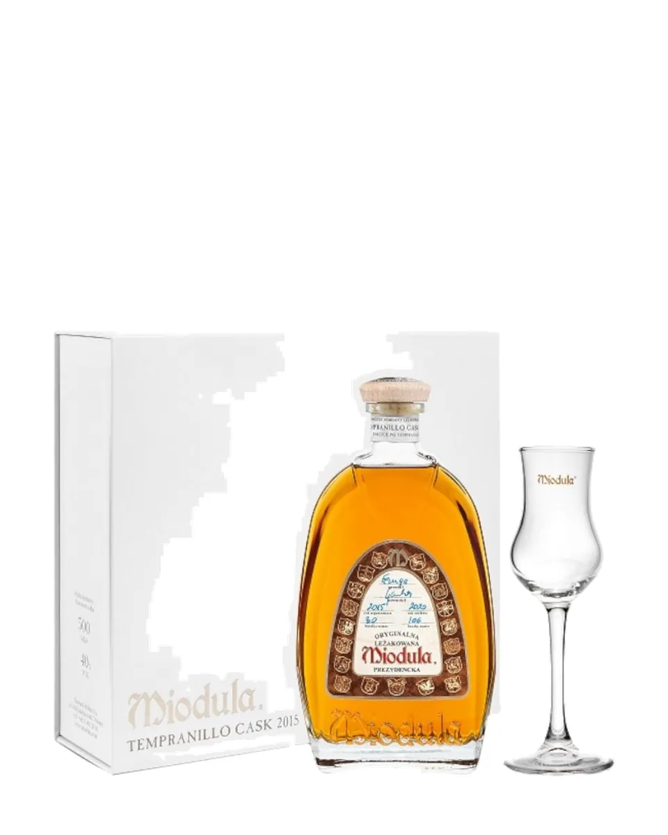 Butelka Wódka Miodula Tempranillo Cask In White