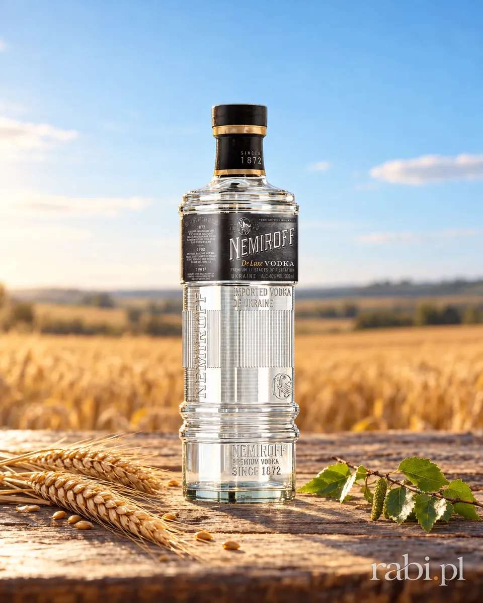 Butelka Wódka Nemiroff De Luxe w aranżacji