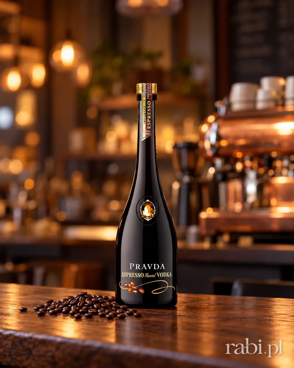 Butelka Wódka Pravda Espresso w aranżacji