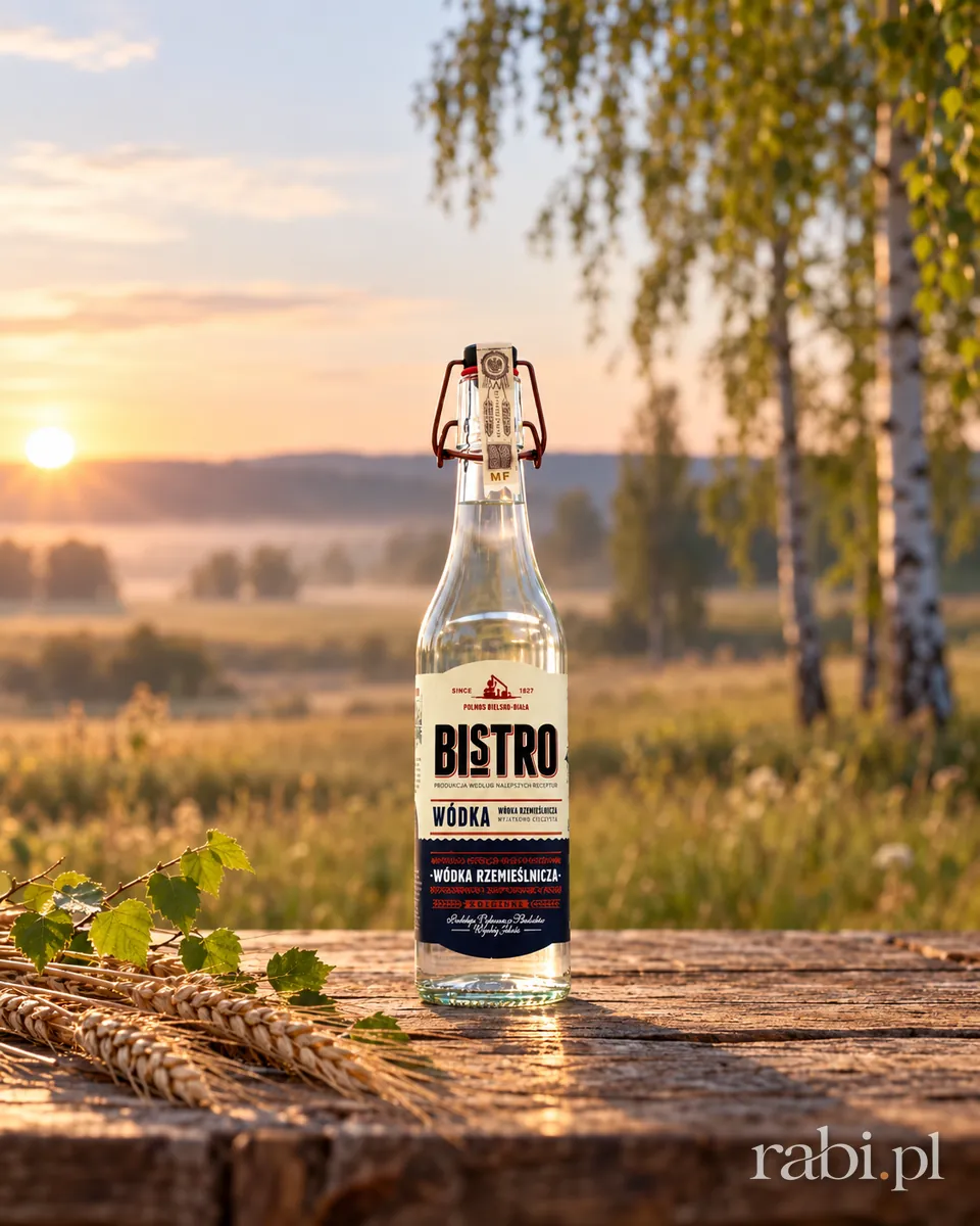 Butelka Wódka Rzemieślnicza Bistro w aranżacji