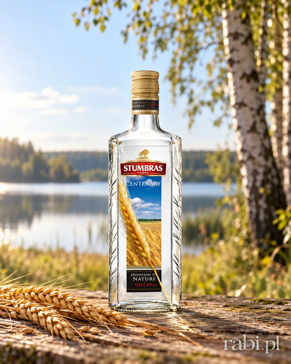 Butelka Wódka Stumbras Centenary w aranżacji