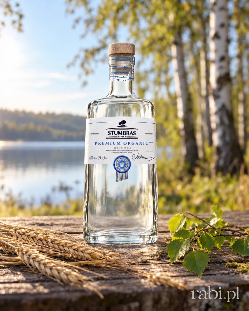 Butelka Wódka Stumbras Premium Organic w aranżacji