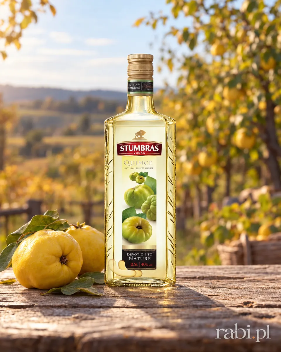 Butelka Wódka Stumbras Quince w aranżacji