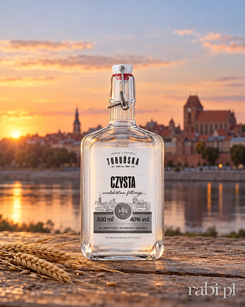 Butelka Wódka Toruńska Czysta Ryfle w aranżacji