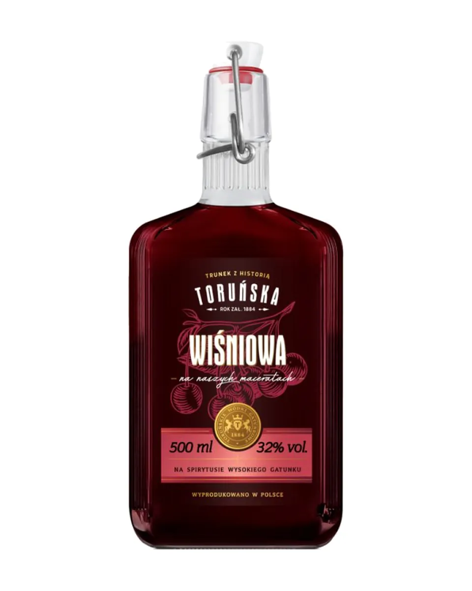 Butelka Wódka Toruńska Wiśniowa Ryfle