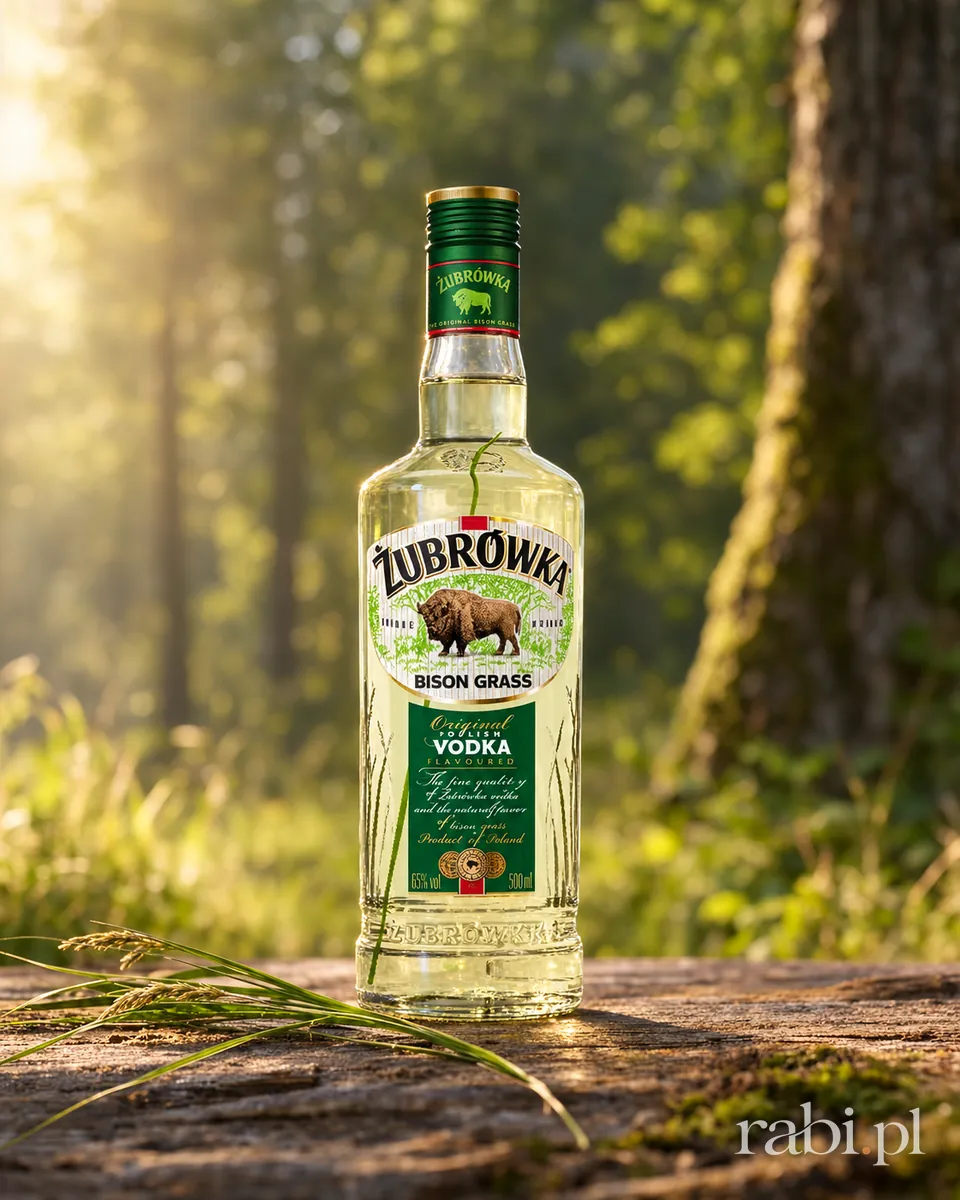 Butelka Żubrówka Bison Grass w aranżacji